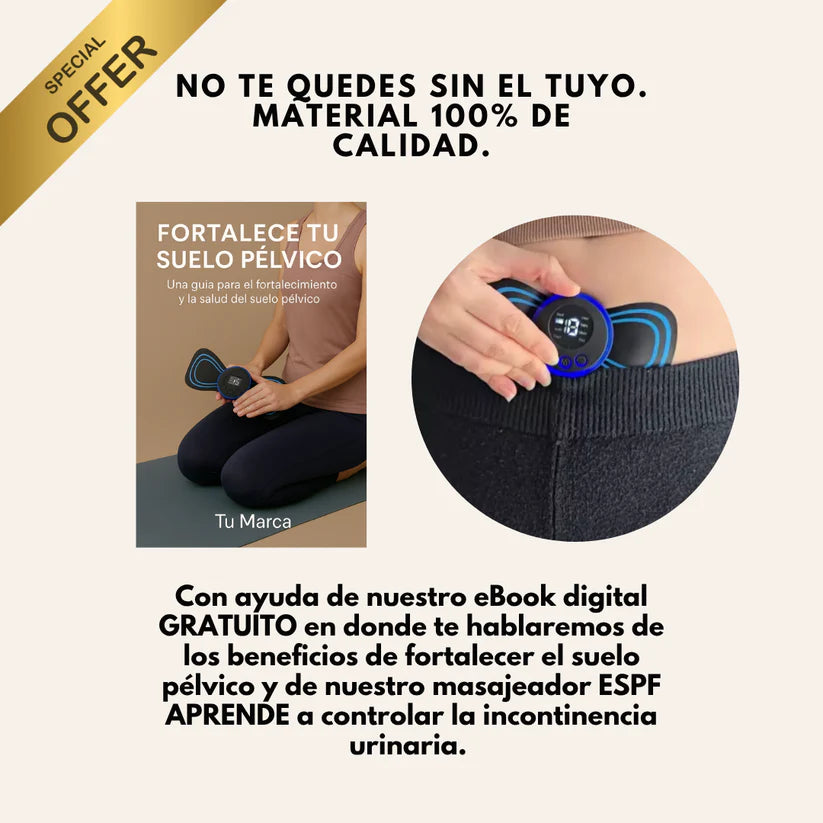 Masajeador pélvico ESPF ¿Ya sufres de incontinencia? ¡Recupera tu libertad con solo 15 minutos al día: lleva nuestro masajeador + eBook GRATIS🎁!
